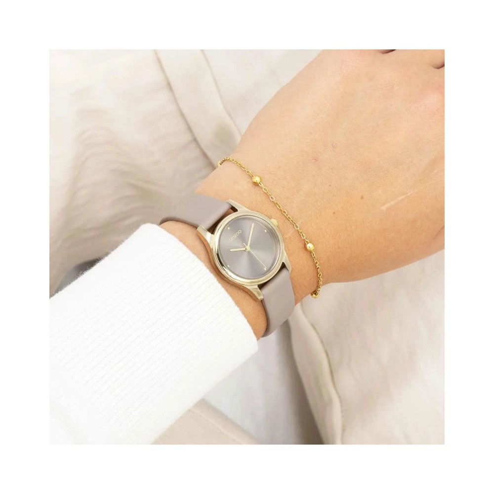 OOZOO Vintage Ρολόι Γυναικείο Brown Δερμάτινο λουράκι C11625