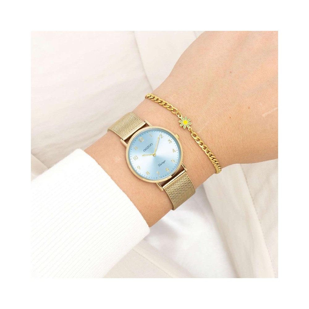 OOZOO Ρολόι Γυναικείο Επιχρυσωμένο Ανοξείδωτο Ατσάλι  Μπρασελέ C20348