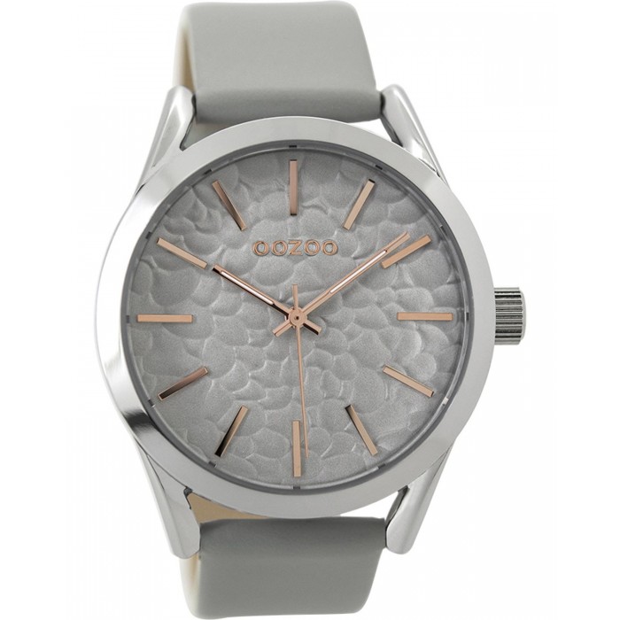 OOZOO timepieces Γκρι Δερμάτινο Λουράκι C9471