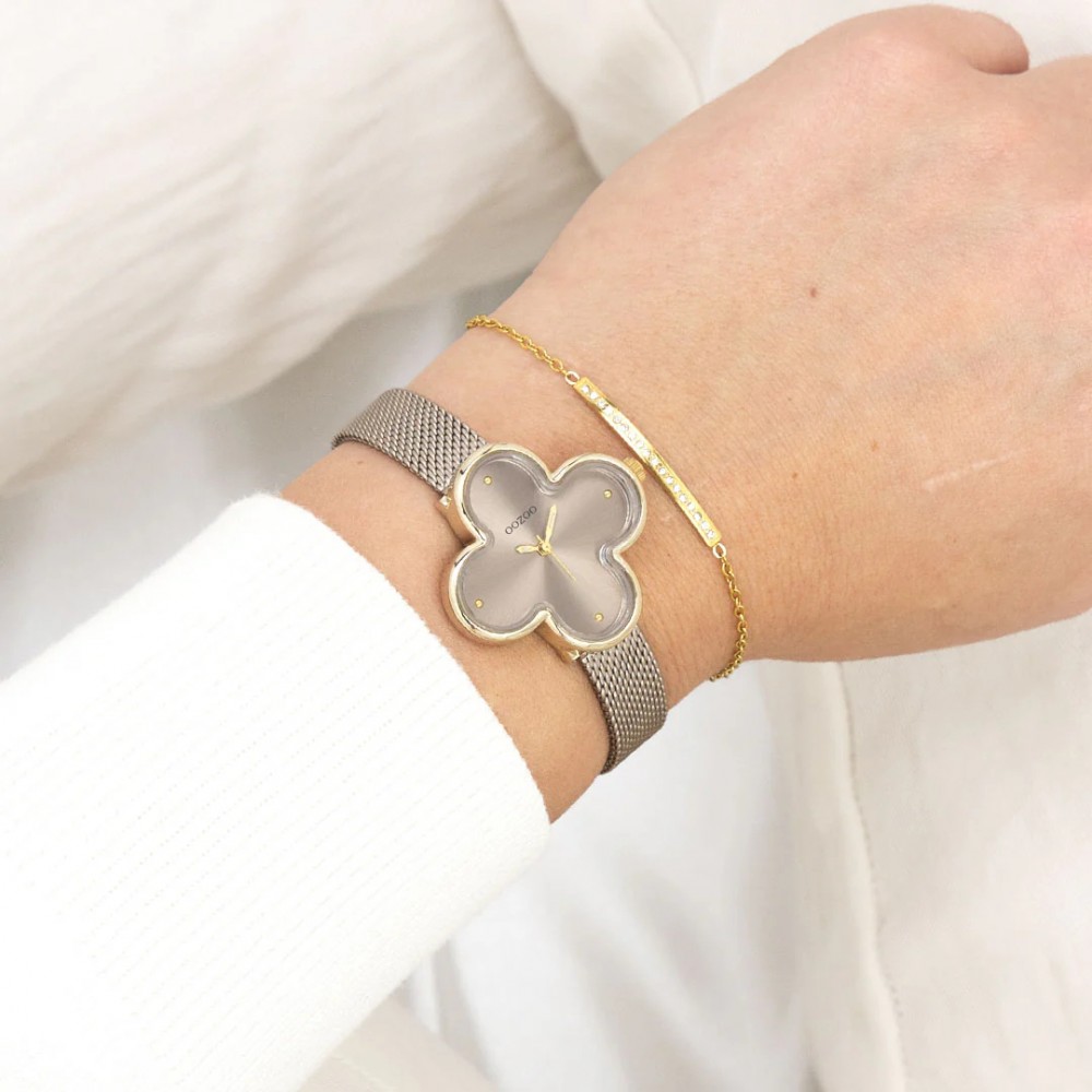 OOZOO Ρολόι Γυναικείο Μπρονζέ Μεταλικό Μπρασελέ C11528