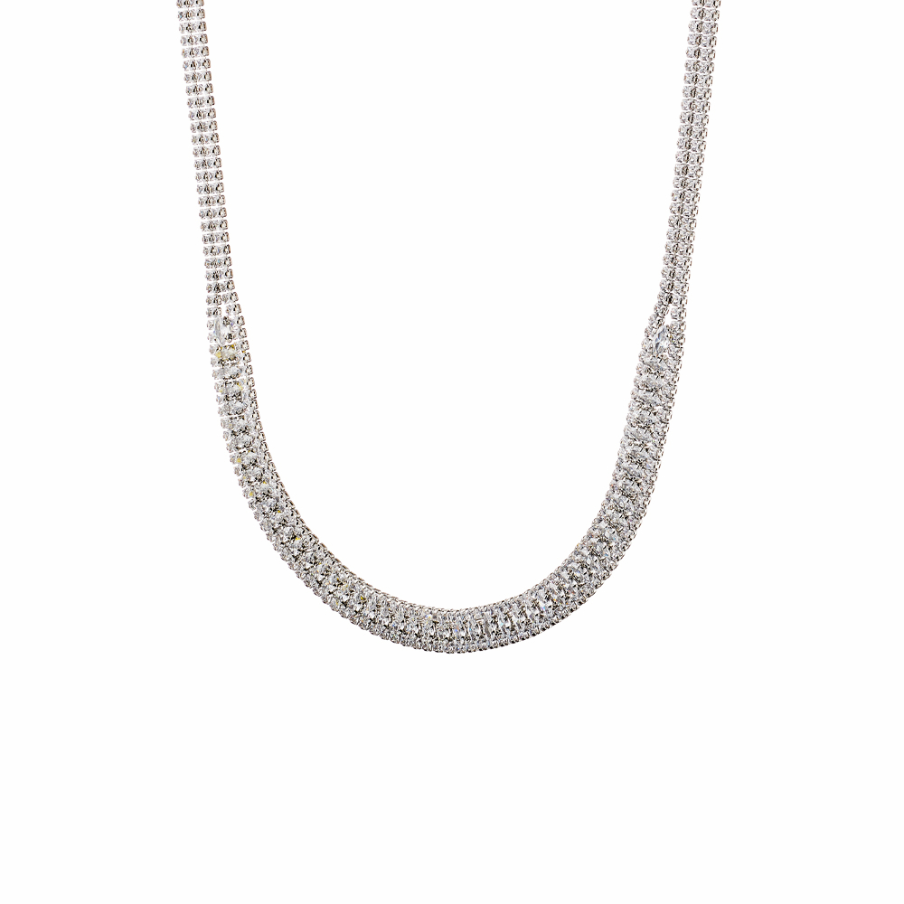 OXETTE Κολιέ ριβιέρα  μεταλλικό 01X15-00452