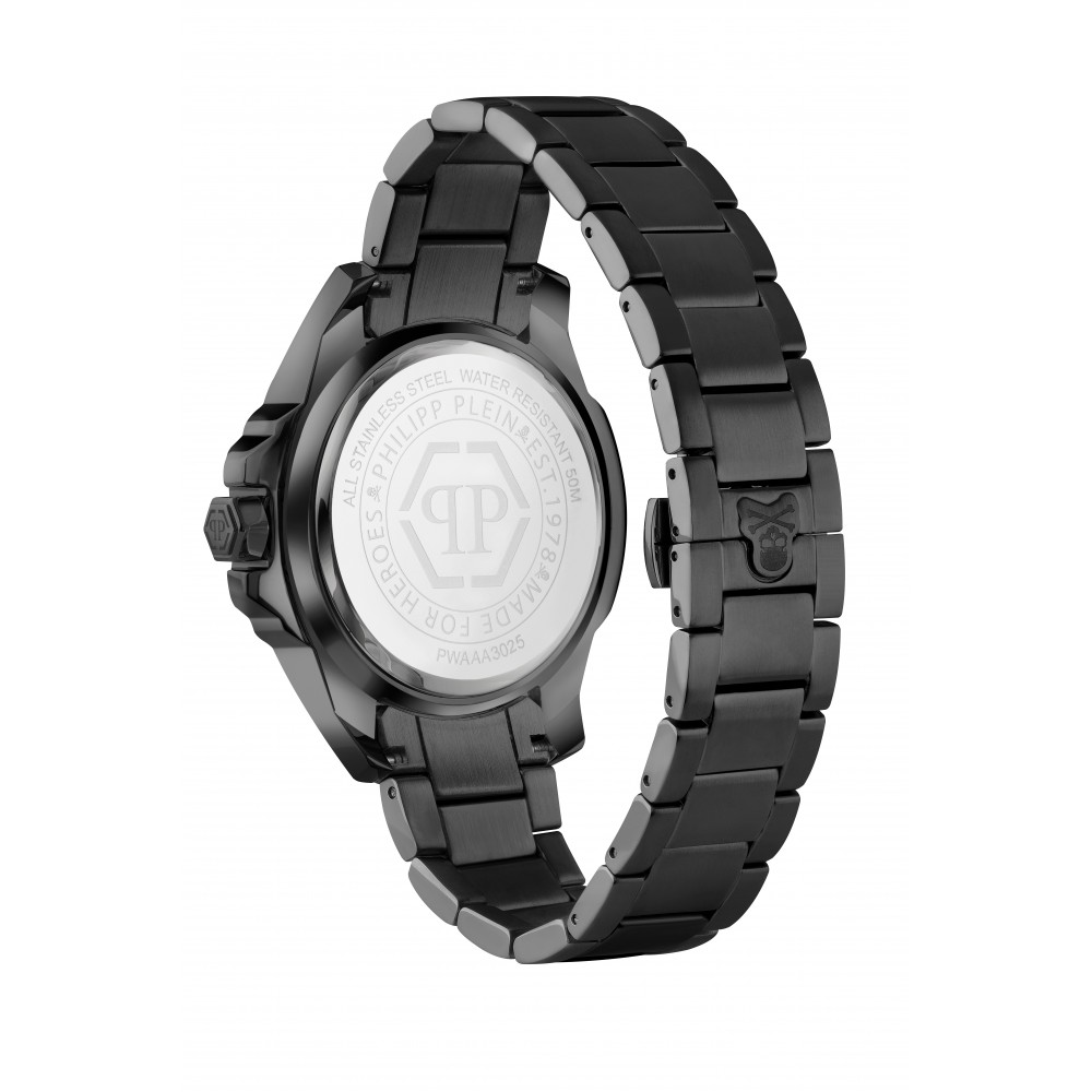 PHILIPP PLEIN The Skull Ρολόι Μαύρο Μπρασελέ Ανοξείδωτο Ατσάλι PWAAA3025