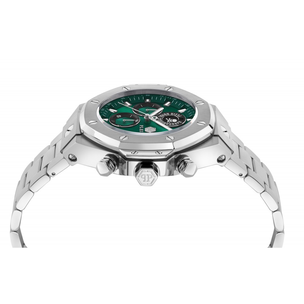 PHILIPP PLEIN CHRONO ROYAL Ρολόι Aσημί Ανοξείδωτο Ατσάλι PWLFA0425