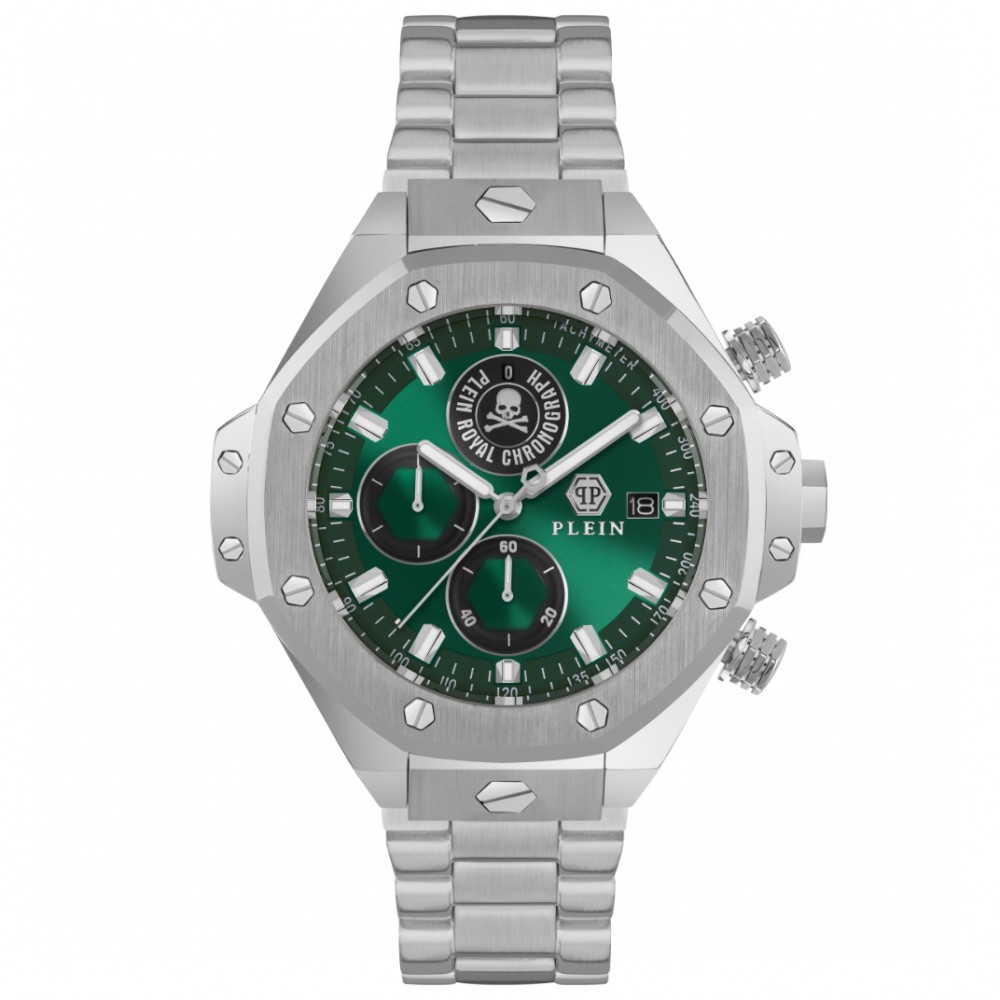 PHILIPP PLEIN CHRONO ROYAL Ρολόι Aσημί Ανοξείδωτο Ατσάλι PWLFA0425
