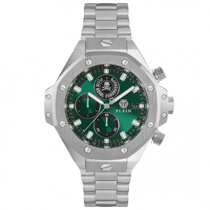 PHILIPP PLEIN CHRONO ROYAL Ρολόι Aσημί Ανοξείδωτο Ατσάλι PWLFA0425