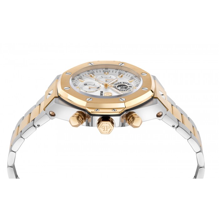 PHILIPP PLEIN CHRONO ROYAL Ρολόι Δίχρωμο Ανοξείδωτο Ατσάλι PWLFA0525