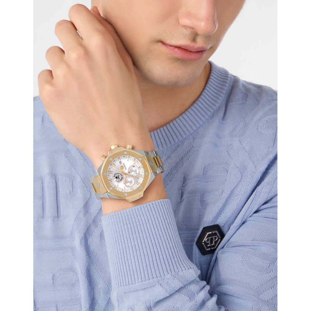 PHILIPP PLEIN CHRONO ROYAL Ρολόι Δίχρωμο Ανοξείδωτο Ατσάλι PWLFA0525