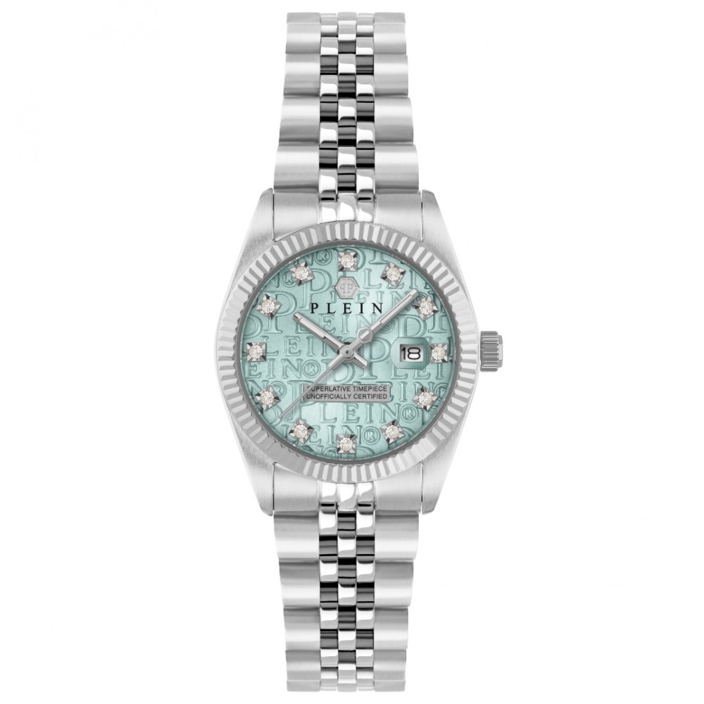 PHILIPP PLEIN DATE SUPERLATIVE LADY Ρολόι Ασημί Ανοξείδωτο Ατσάλι μπρασελέ PWNFA0225
