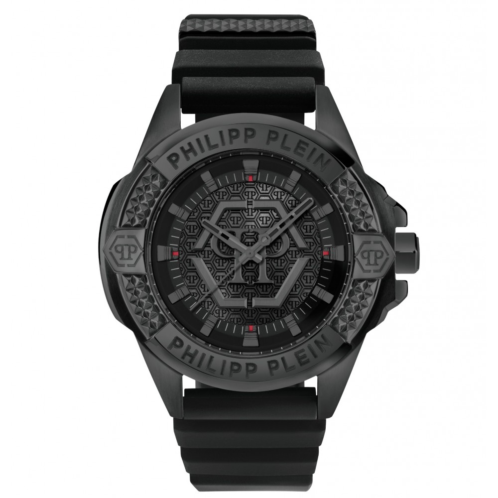 PHILIPP PLEIN MAJESTY 45MM Ρολόι Μαύρο Καουτσούκ λουράκι PWBHA0326