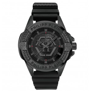 PHILIPP PLEIN MAJESTY 45MM Ρολόι Μαύρο Καουτσούκ λουράκι PWBHA0326