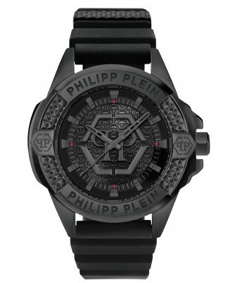 PHILIPP PLEIN MAJESTY 45MM Ρολόι Μαύρο Καουτσούκ λουράκι PWBHA0326