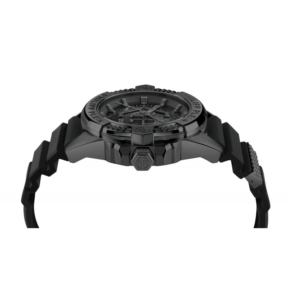 PHILIPP PLEIN MAJESTY 45MM Ρολόι Μαύρο Καουτσούκ λουράκι PWBHA0326