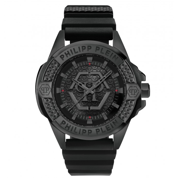PHILIPP PLEIN MAJESTY 45MM Ρολόι Μαύρο Καουτσούκ λουράκι PWBHA0326