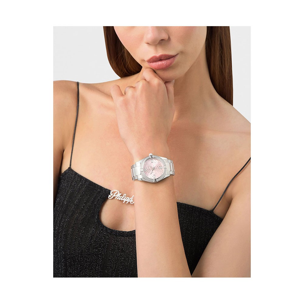 PHILIPP PLEIN ICON CHAIN LADY Ρολόι Ασημί Ανοξείδωτο Ατσάλι μπρασελέ PW1FA0125