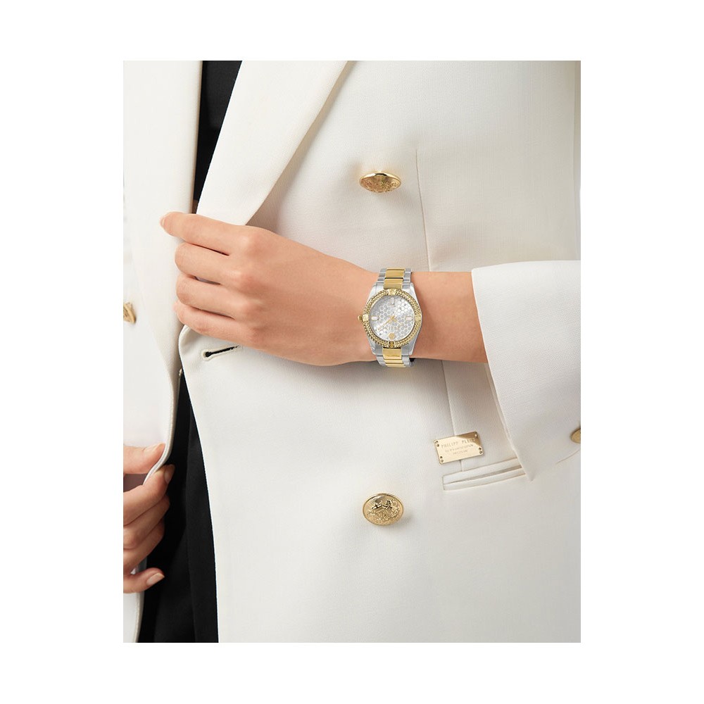 PHILIPP PLEIN ICON CHAIN LADY Ρολόι Δίχρωμο Ανοξείδωτο Ατσάλι μπρασελέ PW1FA0225