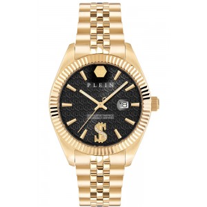 PHILIPP PLEIN DATE SUPERLATIVE Ρολόι Χρυσό Ανοξείδωτο Ατσάλι μπρασελέ PWMFA1025
