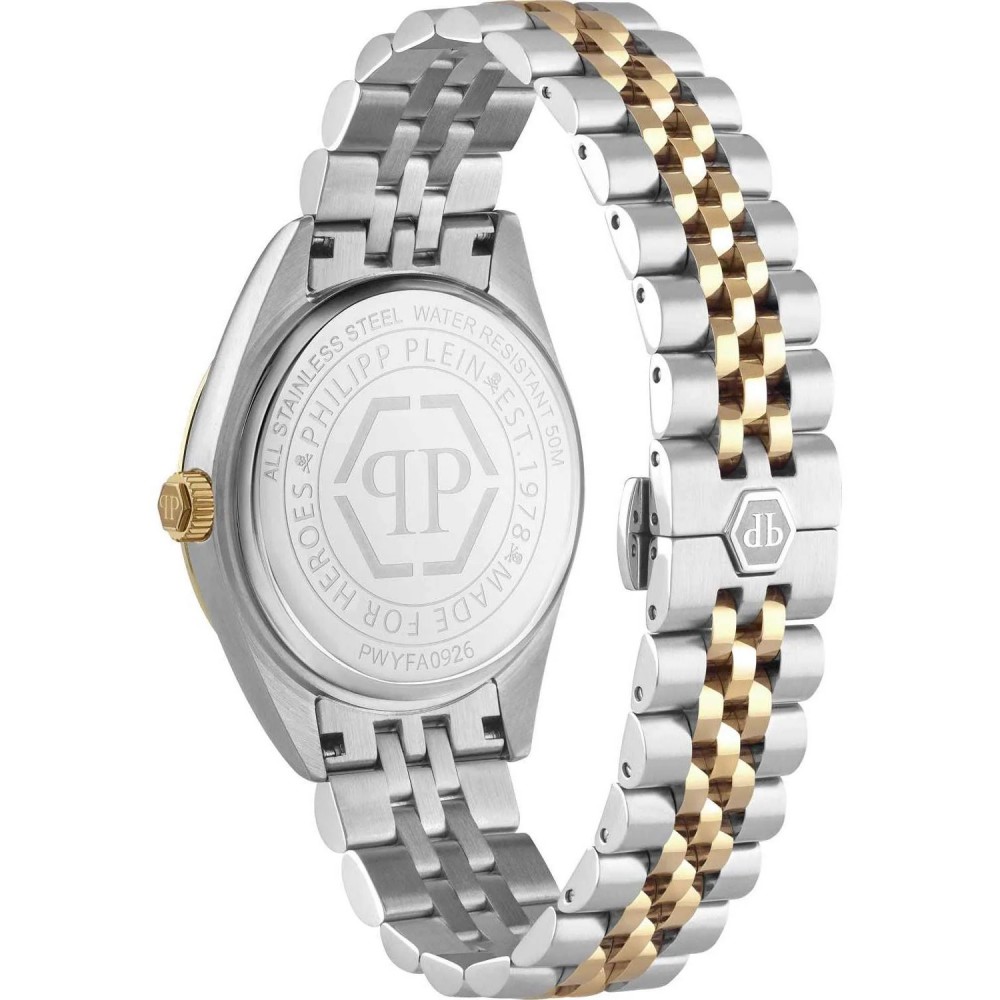PHILIPP PLEIN Date Superlative Monogram Ρολόι Δίχρωμο Ανοξείδωτο Ατσάλι μπρασελέ PWYFA0926