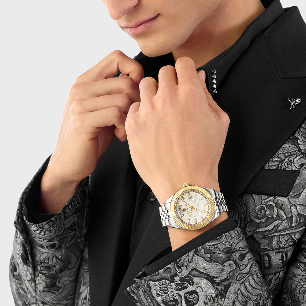 PHILIPP PLEIN Superlative Gent Ρολόι Ασημί Ανοξείδωτο Ατσάλι μπρασελέ PWPVA0324