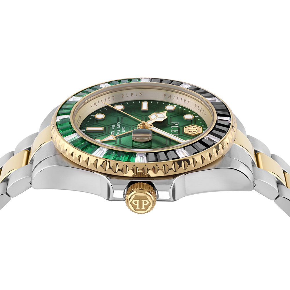 PHILIPP PLEIN GMT-I Challenger Baguettes Ρολόι Δίχρωμο Ανοξείδωτο Ατσάλι PWPZA0224