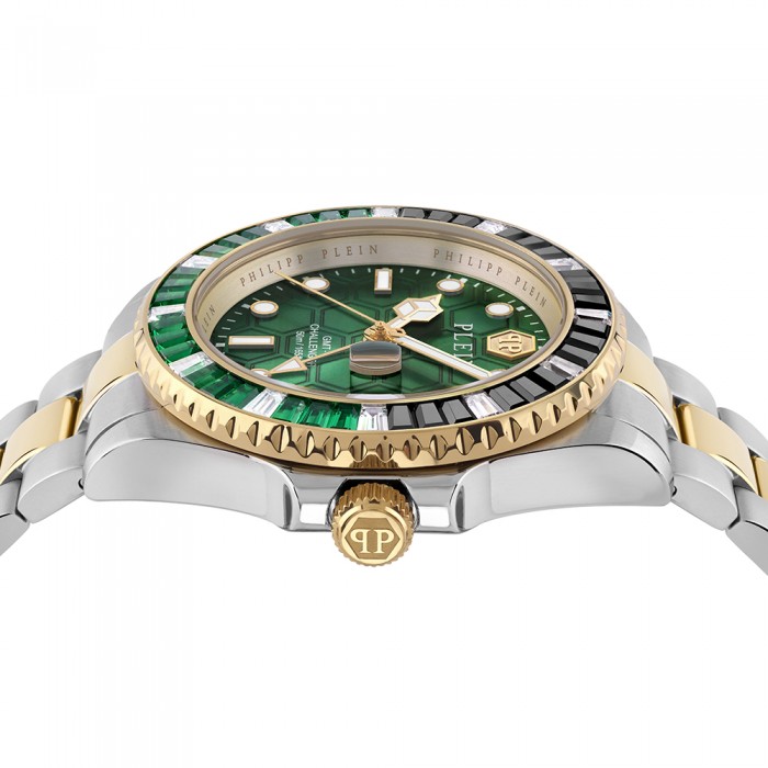 PHILIPP PLEIN GMT-I Challenger Baguettes Ρολόι Δίχρωμο Ανοξείδωτο Ατσάλι PWPZA0224