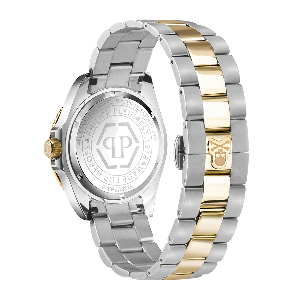 PHILIPP PLEIN GMT-I Challenger Baguettes Ρολόι Δίχρωμο Ανοξείδωτο Ατσάλι PWPZA0224