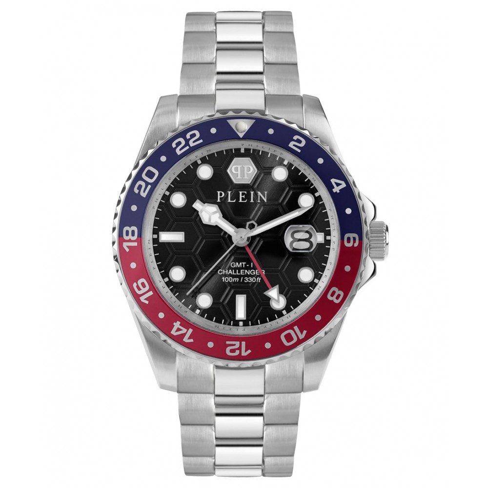 PHILIPP PLEIN GMT Challenger Ρολόι Aσημί Ανοξείδωτο Ατσάλι PWYBA0223