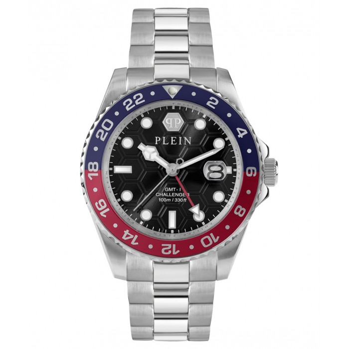 PHILIPP PLEIN GMT Challenger Ρολόι Aσημί Ανοξείδωτο Ατσάλι PWYBA0223