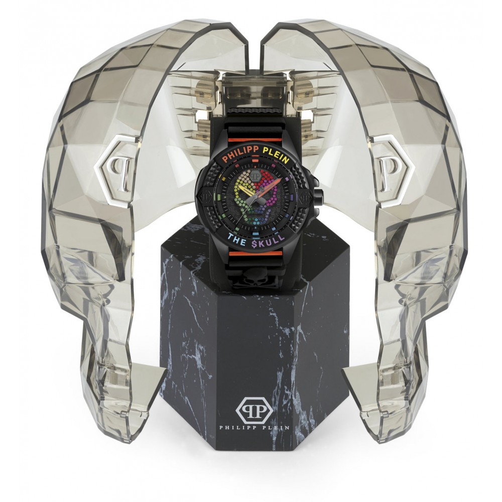 PHILIPP PLEIN The Skull Ρολόι Μαύρο Καουτσούκ λουράκι PWAAA1121