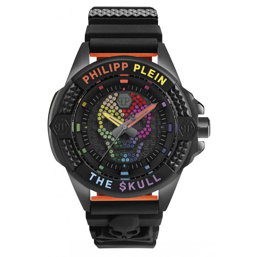 PHILIPP PLEIN The Skull Ρολόι Μαύρο Καουτσούκ λουράκι PWAAA1121