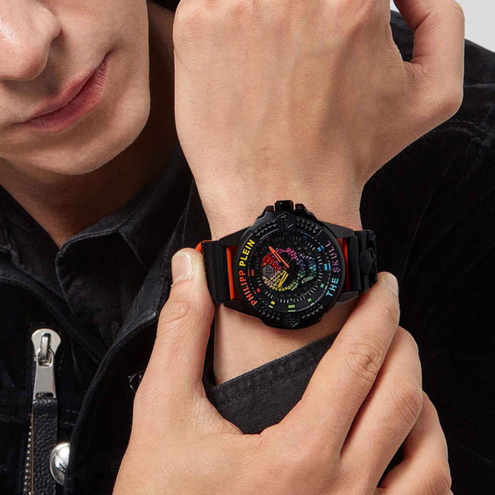 PHILIPP PLEIN The Skull Ρολόι Μαύρο Καουτσούκ λουράκι PWAAA1121