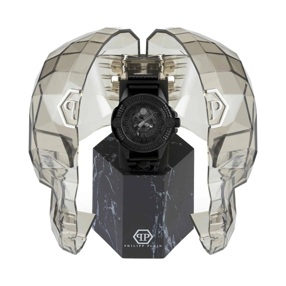PHILIPP PLEIN The Skull Ρολόι Μαύρο Μπρασελέ Ανοξείδωτο Ατσάλι PWAAA3025