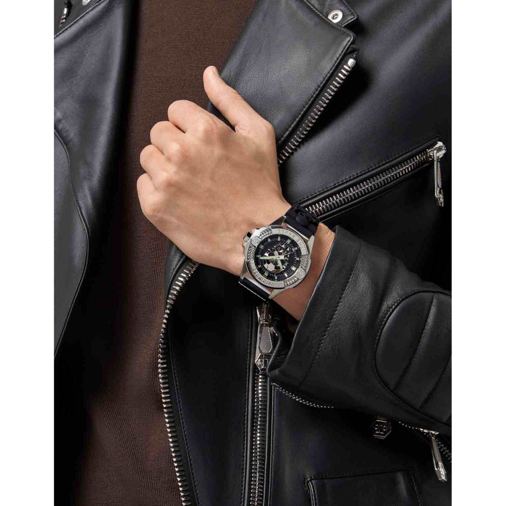 PHILIPP PLEIN The Skull Ρολόι Μαύρο Καουτσούκ λουράκι PWAAA0121