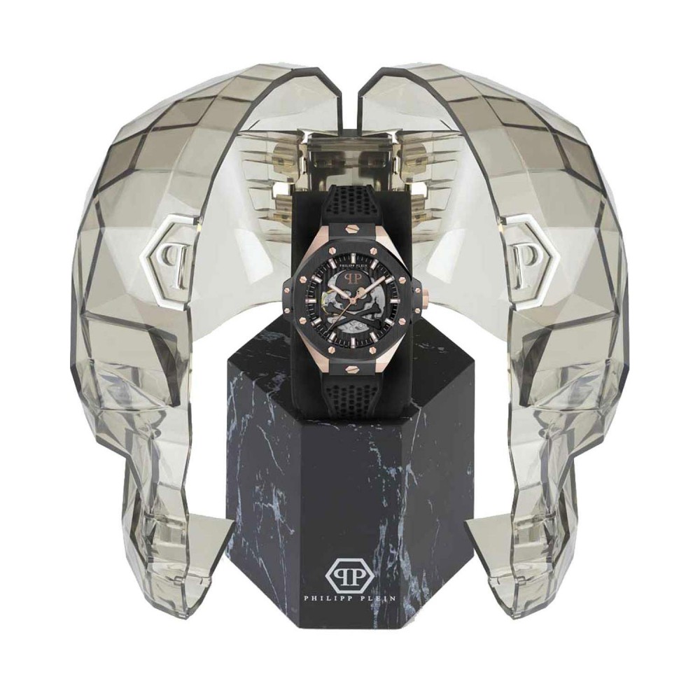 PHILIPP PLEIN $keleton Royal Ρολόι Μαύρο Καουτσούκ Λουράκι PWPFA0224