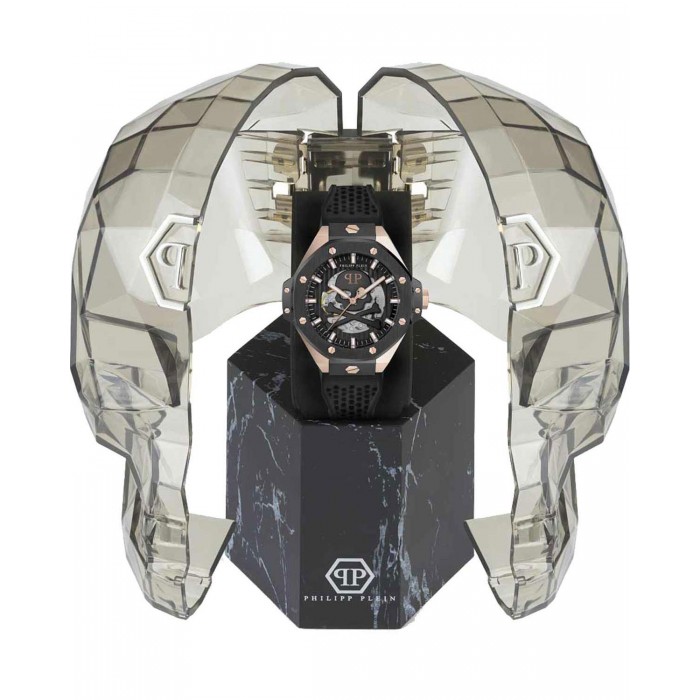PHILIPP PLEIN $keleton Royal Ρολόι Μαύρο Καουτσούκ Λουράκι PWPFA0224