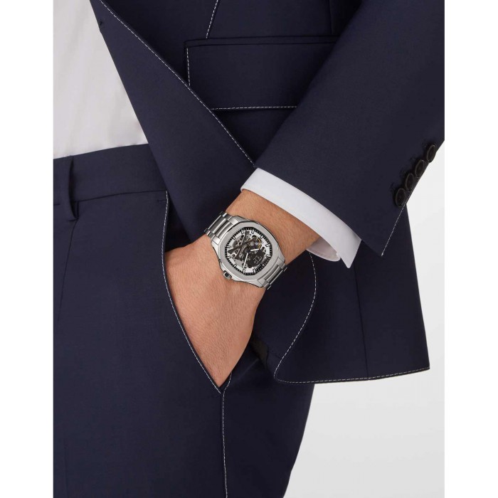 PHILIPP PLEIN Spectre Royal Ρολόι Ασημί Ανοξείδωτο Ατσάλι μπρασελέ PWRAA0223