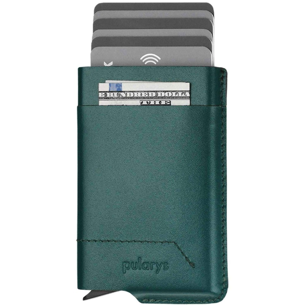 PULARYS RFID GOBI Card Holder Πράσινο δέρμα 172413105