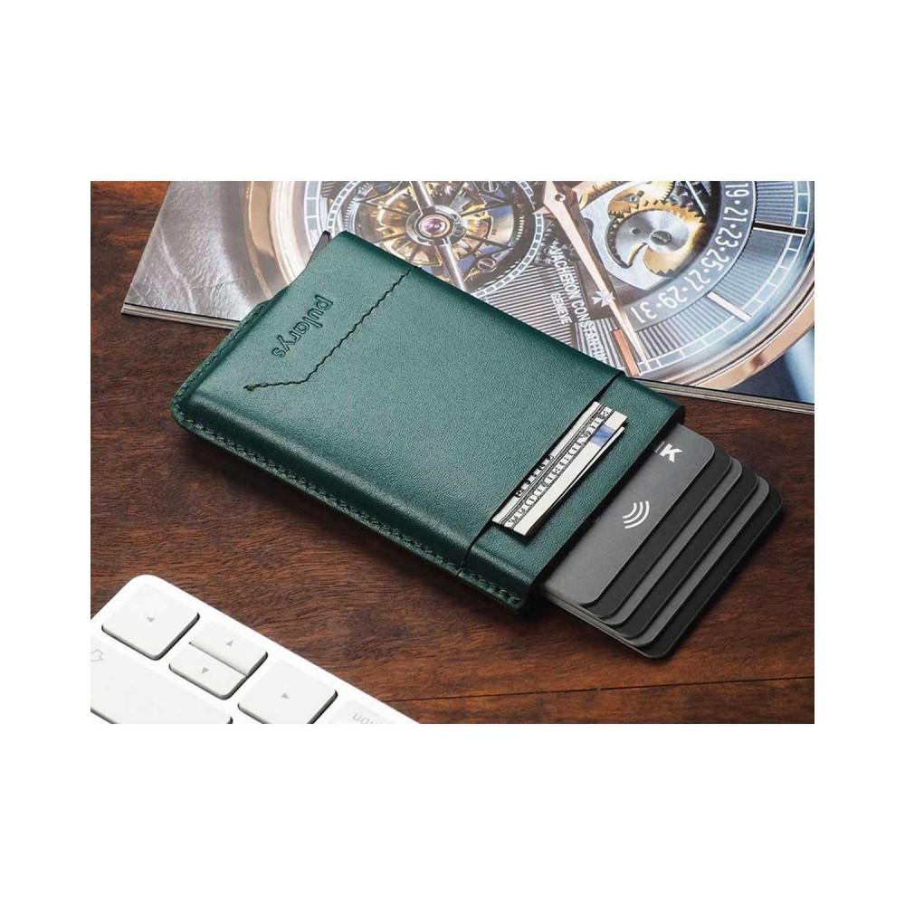 PULARYS RFID GOBI Card Holder Πράσινο δέρμα 172413105