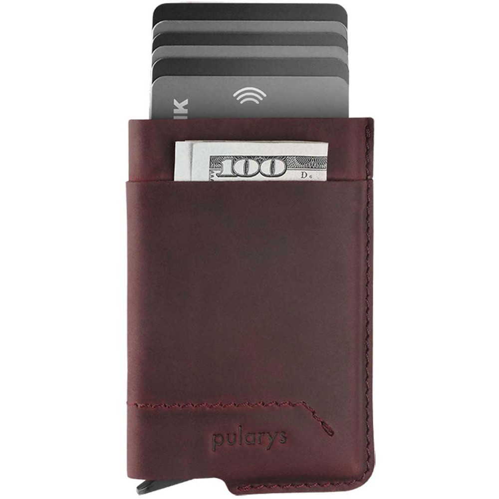 PULARYS RFID Protection Πορτοφόλι Gobi Μπορντό Δερμάτινο 172428403