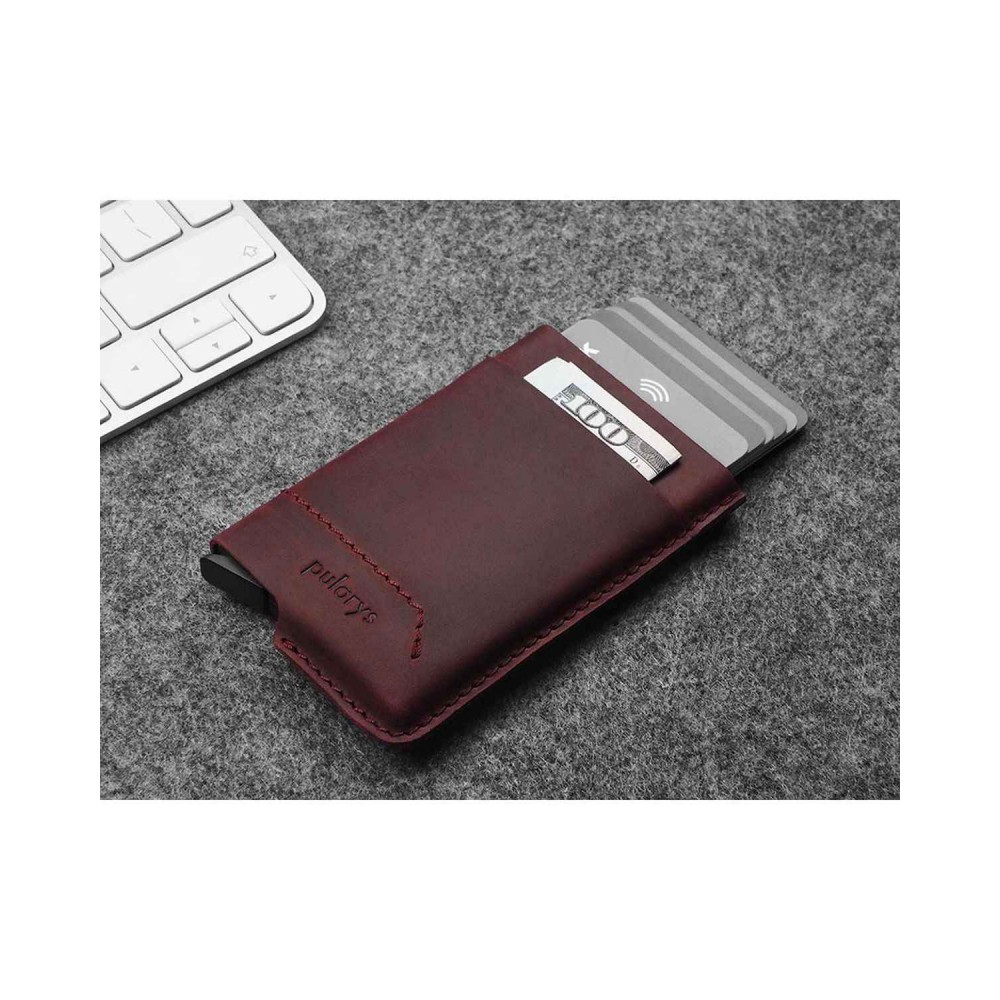 PULARYS RFID Protection Πορτοφόλι Gobi Μπορντό Δερμάτινο 172428403