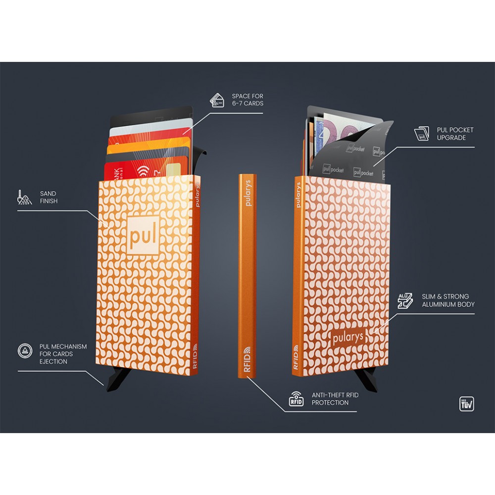 PULARYS RFID Zen Infinity Holder Πορτοκαλί αλουμινίου 191010809
