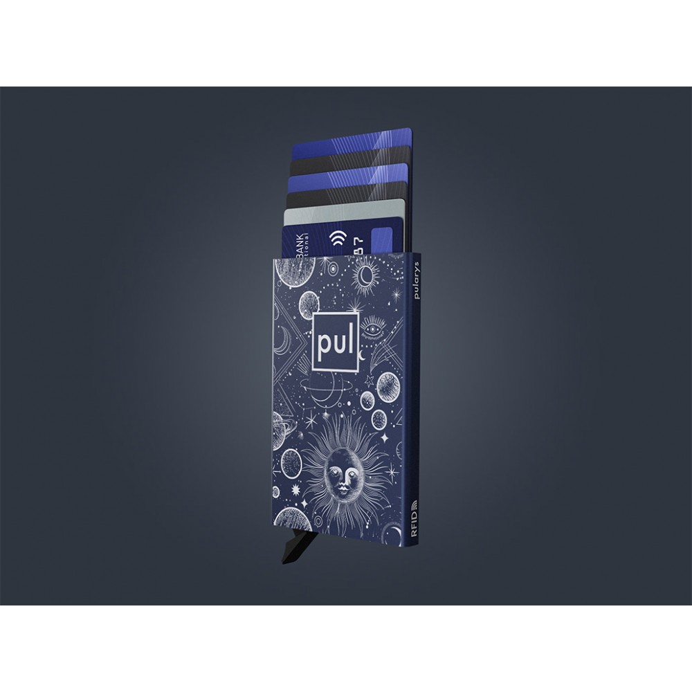 PULARYS RFID Zen STARDUST Card Holder Μπλε αλουμινίου 191110804