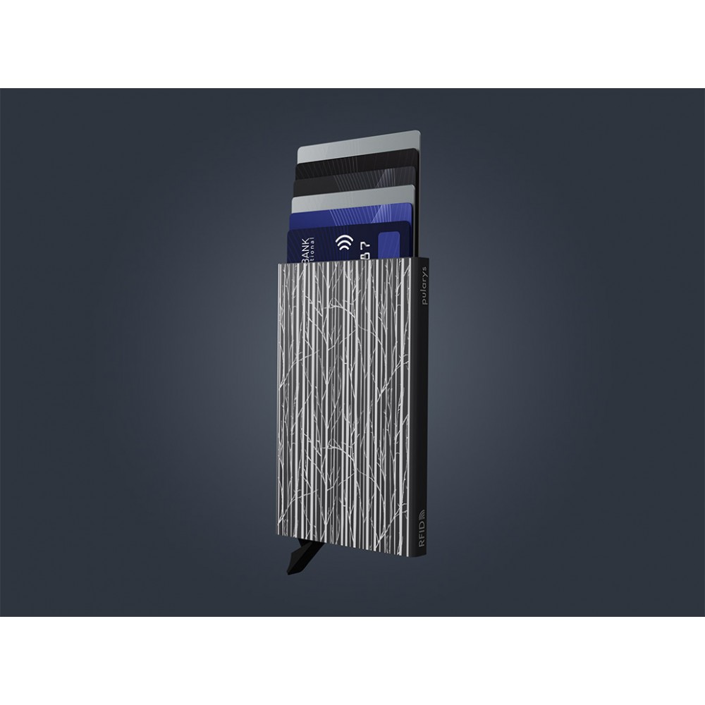 PULARYS RFID Zen Winter Birches Card Holder Μαύρο αλουμινίου 192315535