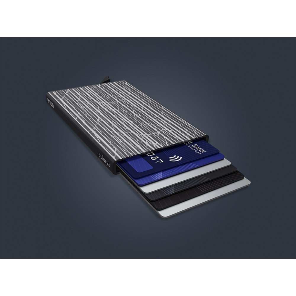 PULARYS RFID Zen Winter Birches Card Holder Μαύρο αλουμινίου 192315535