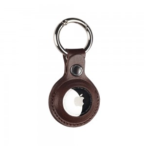 PULARYS Keyring With Airtag Pocket Insider Line Brown Leather 182914102