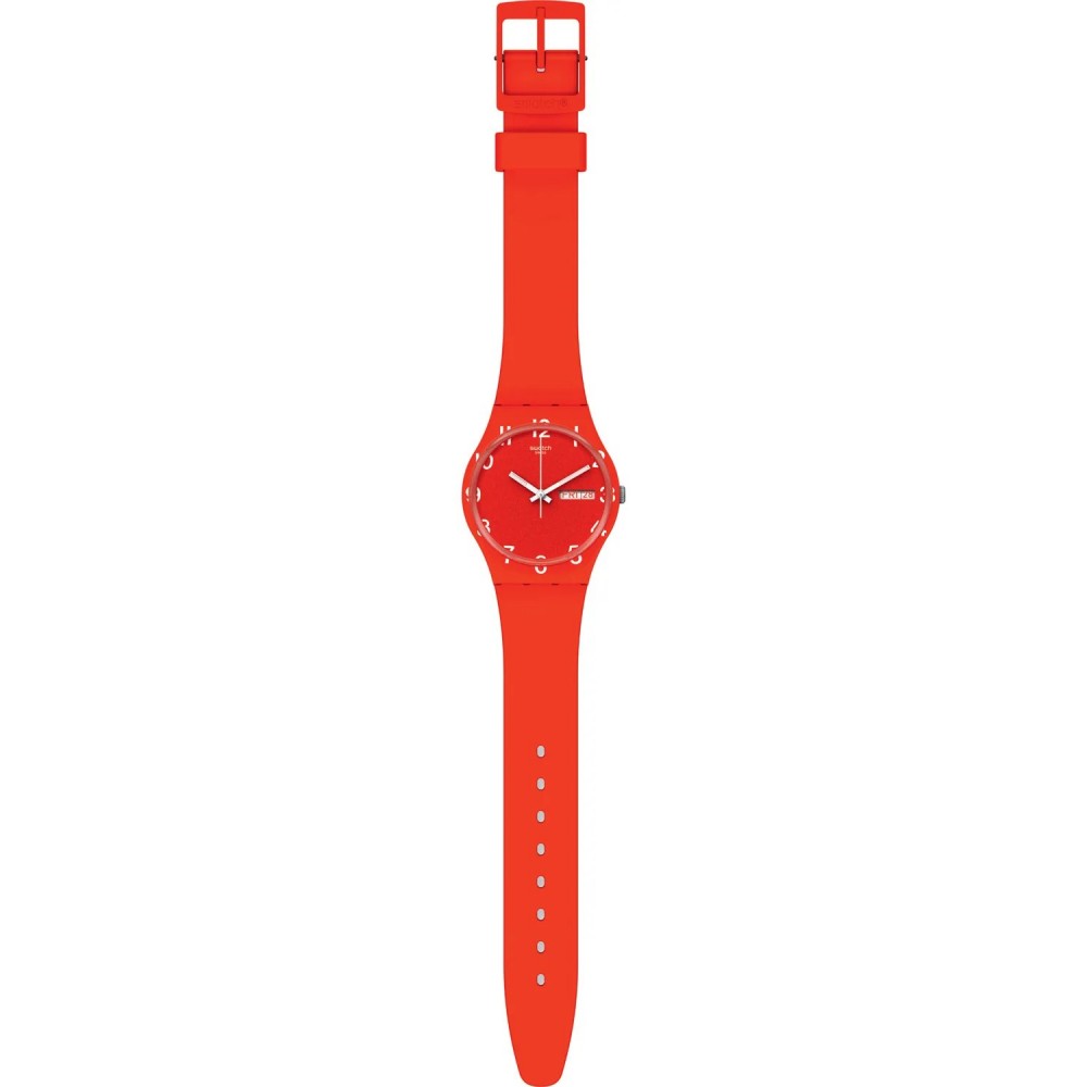 SWATCH OVER RED Unisex Ρολόι Κόκκινο Λουράκι Σιλικόνης GR713
