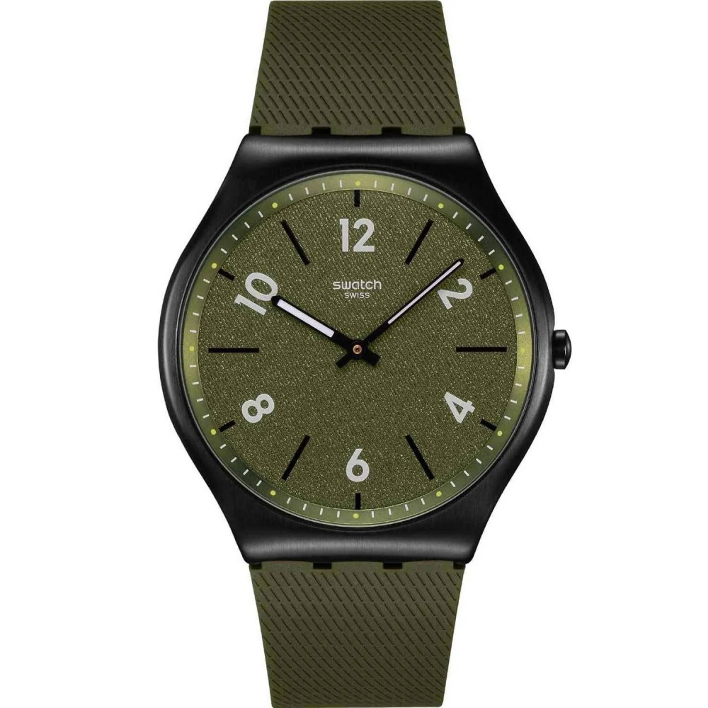 SWATCH HINT OF PINE Unisex Ρολόι Χακί Υφασμάτινο Λουράκι SS07B115 SWATCH HINT OF PINE Unisex Ρολόι Χακί Υφασμάτινο Λουράκι SS07B115