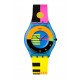SWATCH NEON FLUMOTIONS Ρολόι Πολύχρωμο Λουράκι Σιλικόνης SS08S101