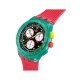 SWATCH NEON EMERALD CHRONO Unisex Ρολόι Κόκκινο Λουράκι Σιλικόνης SUSG409 SWATCH NEON EMERALD CHRONO Unisex Ρολόι Κόκκινο Λουράκι Σιλικόνης SUSG409