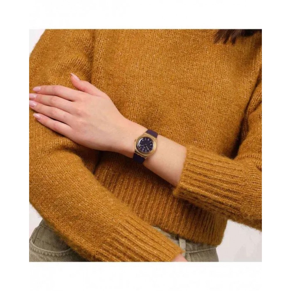 SWATCH HEART OF BURGUNDY Ρολόι Γυναικείο Μπορντό Υφασμάτινο Λουράκι YLG413