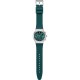 SWATCH GREENSHIFT  GLOW Χρονογράφος Ρολόι Πράσινο Σιλικ΄ονης λουράκι YVS535